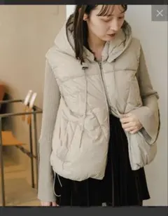 値下げしました！新品未使用　kastane フード付きナイロンベスト