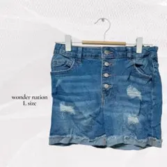 wonder nation【L～XL相当】デニムショートパンツ ハーフパンツ
