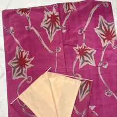 極美品◎銘仙袖長アンティーク小紋 変わり麻の葉文様 レトロ