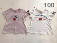 バースデイ 100cm 半袖Tシャツ 2枚セット さくらんぼのサムネイル