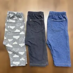 ユニクロ　レギンス ８０　3点　セット　７部丈