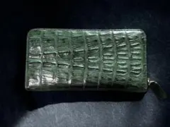 CODANE クロコダイル型押し カイマン　ラウンドファスナー 長財布のサムネイル