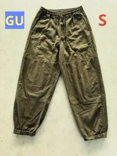 GU ワイドカーゴパンツ sサイズ カーキ ユニセックス