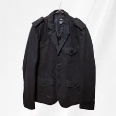 【H&M】 デニム風テーラードジャケット コットン EUR42（S〜細身M）