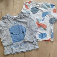 H&M 長袖　Tシャツ　ロンT　2枚 80 90　北欧　保育園　男の子　女の子