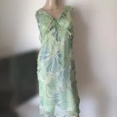 ブランドEcho 花柄シースルーチュニック 半袖 - メルカリ