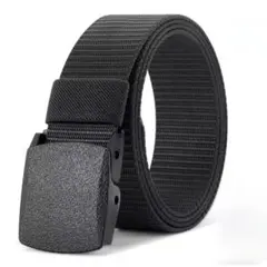 ナイロンベルト ベルト 軽量 アウトドア メンズ ゴルフ 調節可能 ブラック