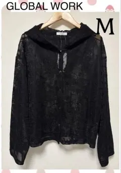 GLOBAL WORK ＊ジャガードレースパーカー