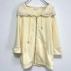 希少 アクシーズファム【M】レース付パーカー 黄