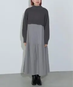 ビームスハート★ ニットレイヤード ティアードワンピース　週末限定