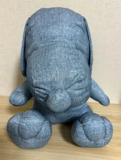 スヌーピーぬいぐるみ　デニム風生地　大きめ約35cm SNOOPY