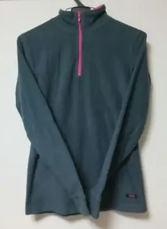 ウィンタースポーツウェア インナー トップス ピンク×グレー ハイネック