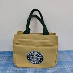 スターバックス コーヒー ロゴ トートバッグ 小物入れ 前面ポケット付き