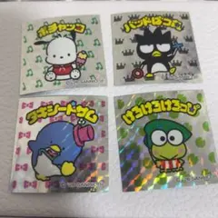 サンリオキャラクターズマンチョコ シール はぴだんぶい　4枚セット
