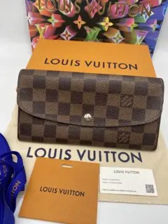【✨美品✨】ルイヴィトン ダミエ ポルトフォイユカイサ ローズバレリーヌ 長財布 Louis Vuittonダミエ 長財布 ポルトフォイユカイサ ローズバレリーヌ