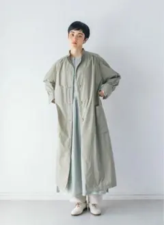 Porter des boutons モスグリーン ロングコート