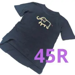 ✨️45R✨️ 象プリント Tシャツ 藍染め インディゴ染めのサムネイル