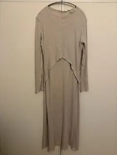 Pearls（パールズ） 授乳ケープ一体型 マキシ丈リブワンピース