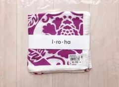 日本製 新品 iroha 和柄 シルク ハンカチ たちわく 沸き立ち昇る 紫