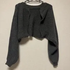 DAZY クロップド丈 ニットカーディガン