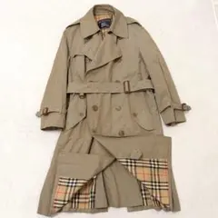 【Lサイズ】バーバリーズ トレンチコート メンズ ベルト付 カーキベージュ