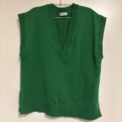 Dessin グリーン Vネック ノースリーブニットのサムネイル