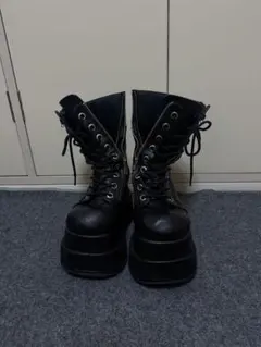 【demonia】レースアップジップブーツ【37】