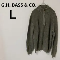 G.H. BASS & CO. 【Ｌ】　オリーブグリーン ニット　トップス　秋