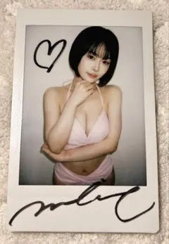 推川ゆうり 直筆サイン入り チェキ 水着 ビキニ デコレーション 生