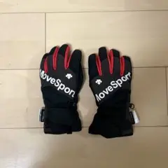 DESCENTE 黒/赤　キッズ手袋　JL