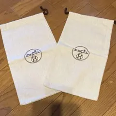 HERMES LE BAIN 巾着袋 コットン ヘリンボーン - メルカリ