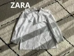 ZARA フリル襟 七分袖　ホワイトシャツ　XS