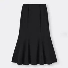 GU カットソーマーメイドロングスカート ブラック S