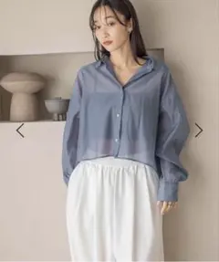LOWRYS FARM シアーシャツ　ショート丈のサムネイル