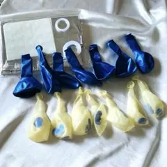 22歳のお誕生日に✨数字22バルーン90cmと青白7個のバルーンセット