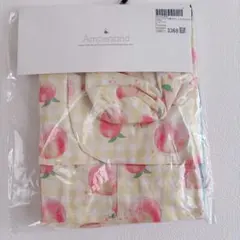 ＊ワンピースとしても着られる！ ももとギンガム浴衣 イエロー 90cm 巾着付