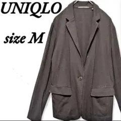 ユニクロ ブラック ジャケット オフィスカジュアル M ボタン ポケット 着心地