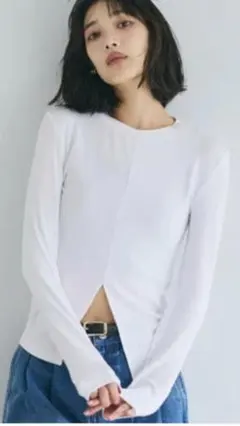 coca とろみスリットリブトップス