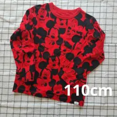 ミッキーマウス柄 長袖カットソー 110cm