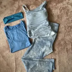 キック様専用【SUKALA】リリーアクア　М　ヨガウェアセット ブルー