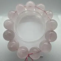 大玉 ローズクォーツブレスレット 17mm②