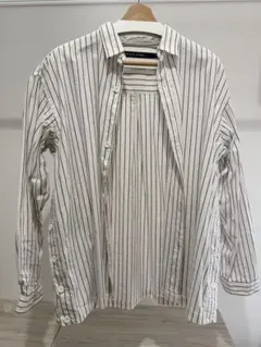 ニコアンド　ホワイトストライプ 長袖シャツ
