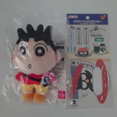 クレヨンしんちゃん(バッドばつ丸)ぬいぐるみマスコット＆バッドばつ丸ステッカー