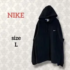 ナイキ【L】フードパーカー カジュアル ストリート フーディー シンプル 黒