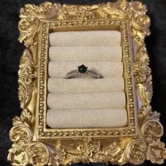 天然石 翡翠 濃いめ リング