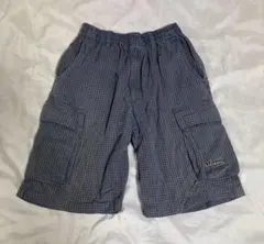 【古着】Maui and Sons カーゴショーツ グレー系チェック　140