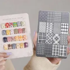 大判ネイルスタンププレート　チェック②