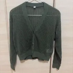 UNIQLO メッシュVネックショートカーディガン