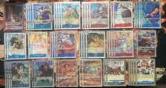 ワンピースカード 赤青エース デッキ パーツ、ドンカード、スリーブ付き