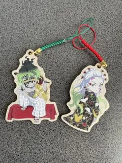 鬼滅の刃 妓夫太郎、堕姫ストラップ セット ニジゲンノモリ×鬼滅の刃コラボ特典